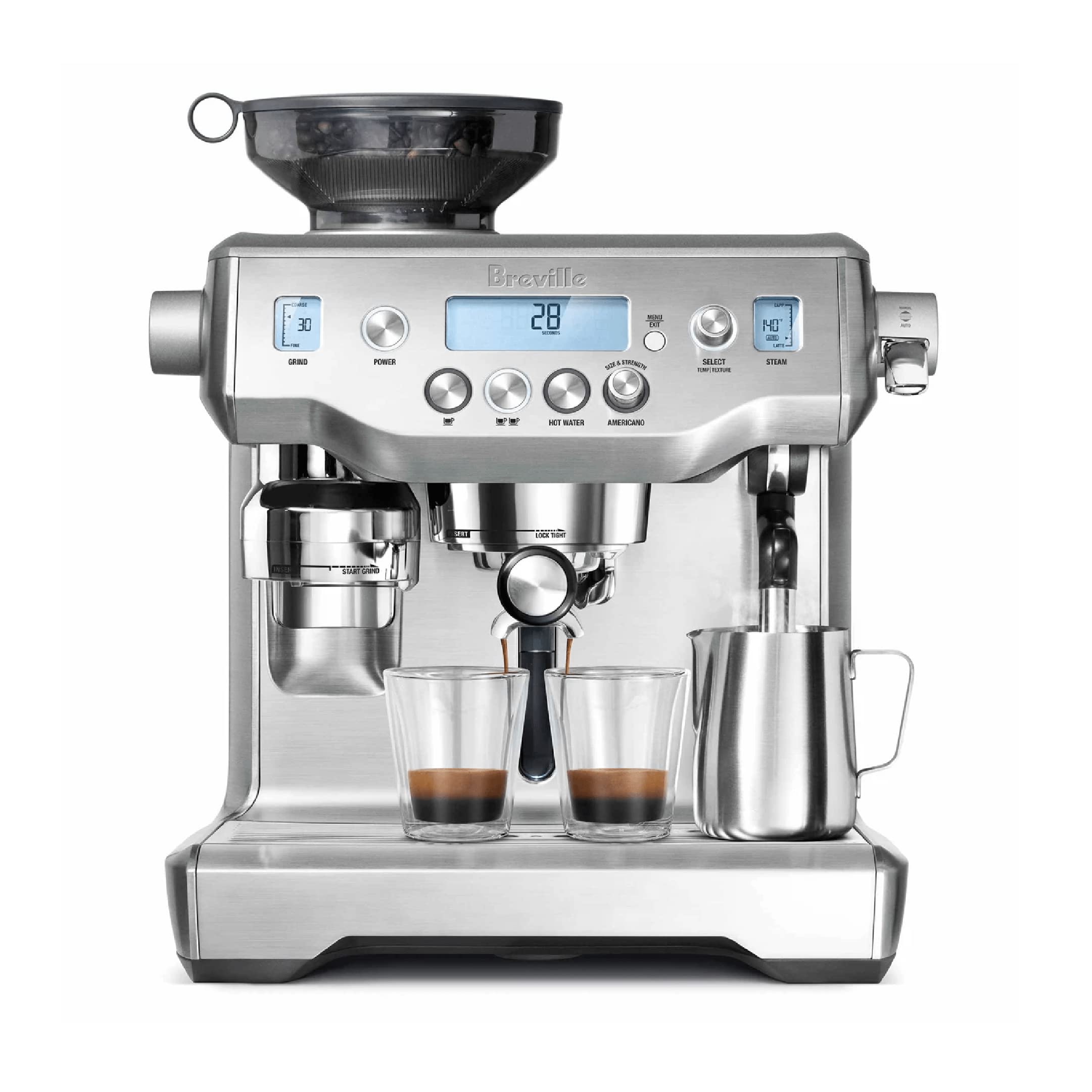 Breville Oracle Espresso Machine BES980XL, Brushed Stainless Steel