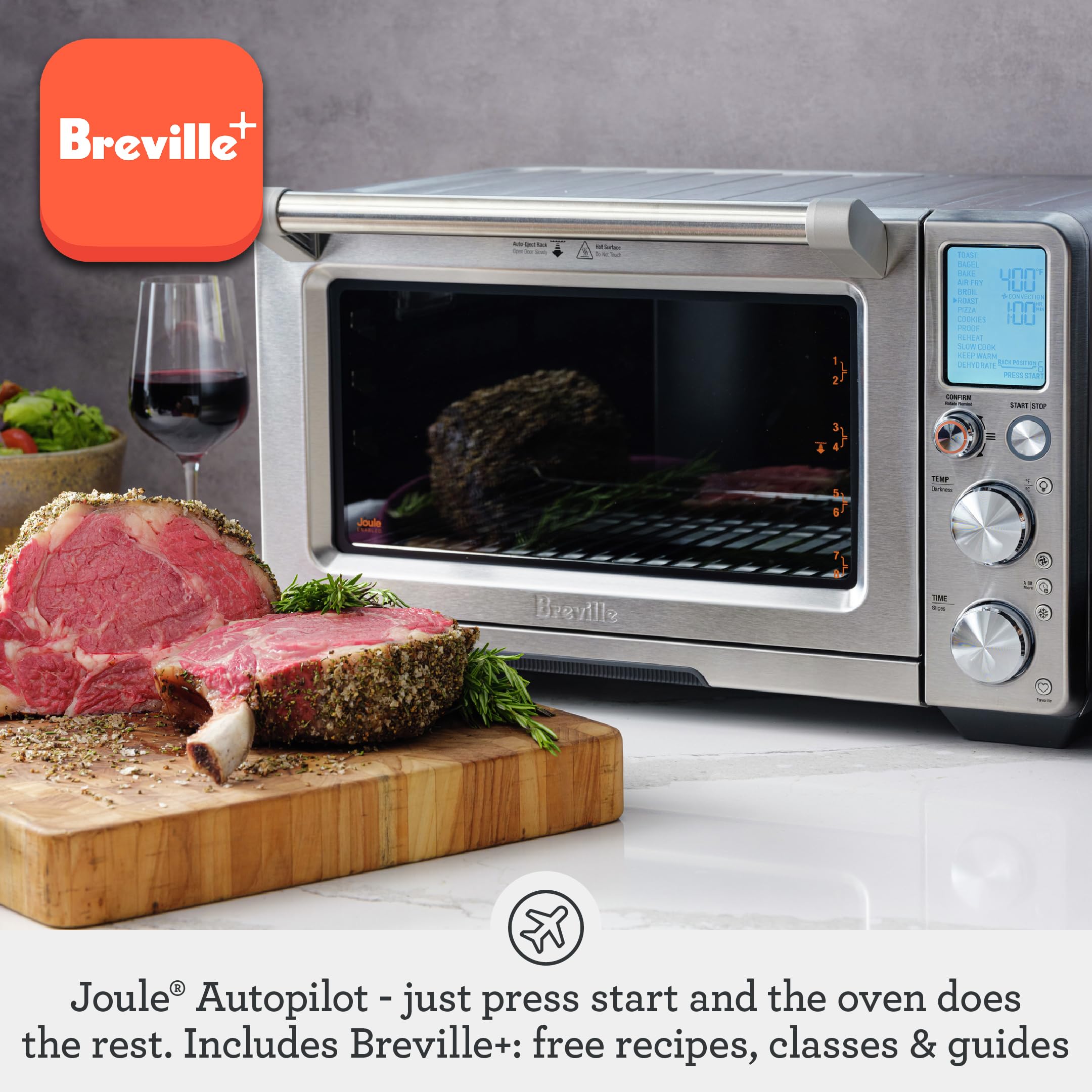 Breville BOV950BSS Joule Smart Oven Air Fryer Pro Countertop Oven, Brushed Stainless Steel