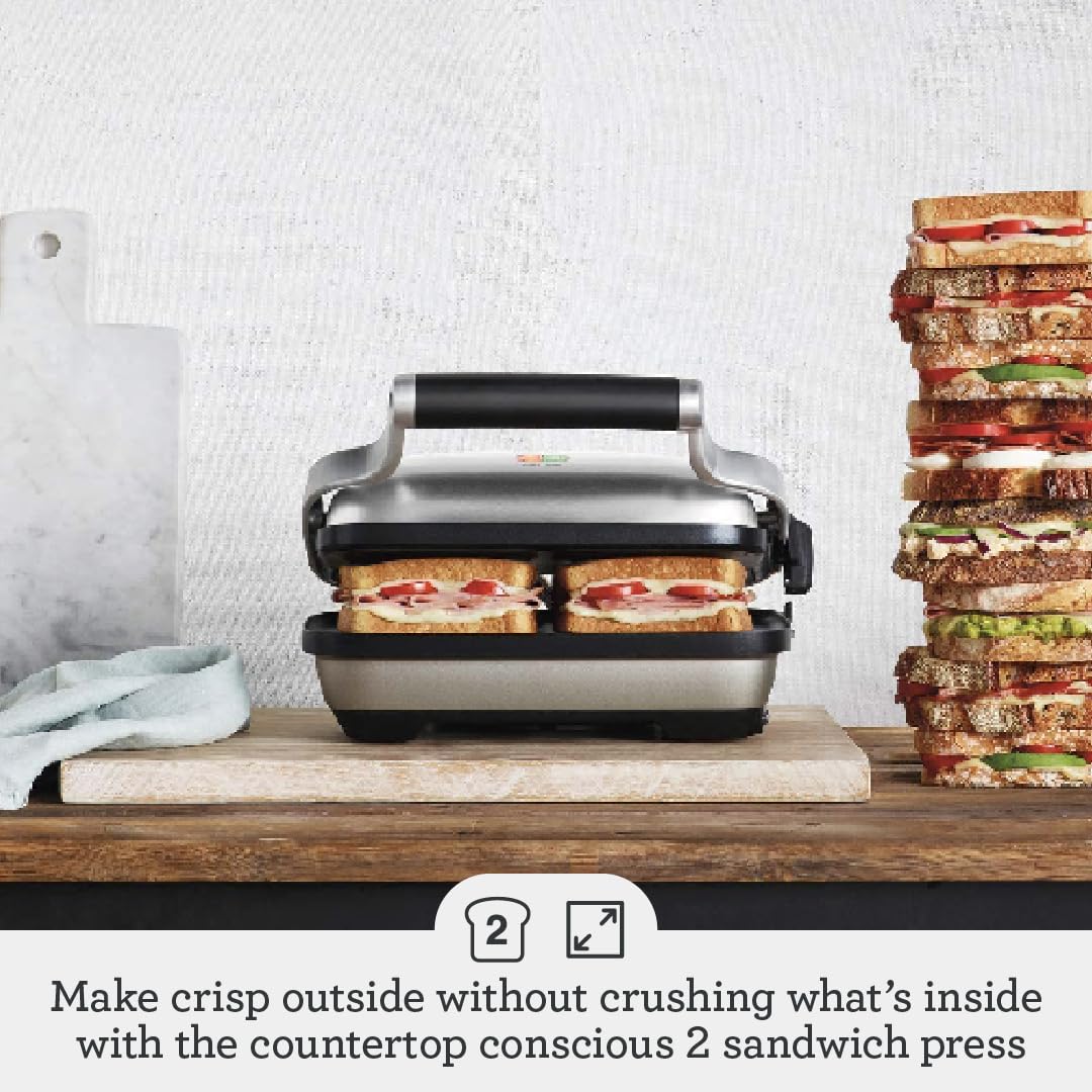Breville the Perfect Press™ Panini Press, BSG600BSS, Brushed Stainless Steel