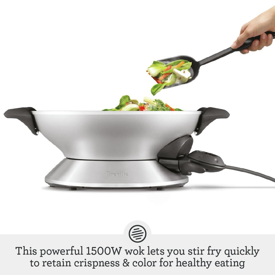 Breville BEW600XL Hot Wok, 6 Quart, Brushed Stainless Steel